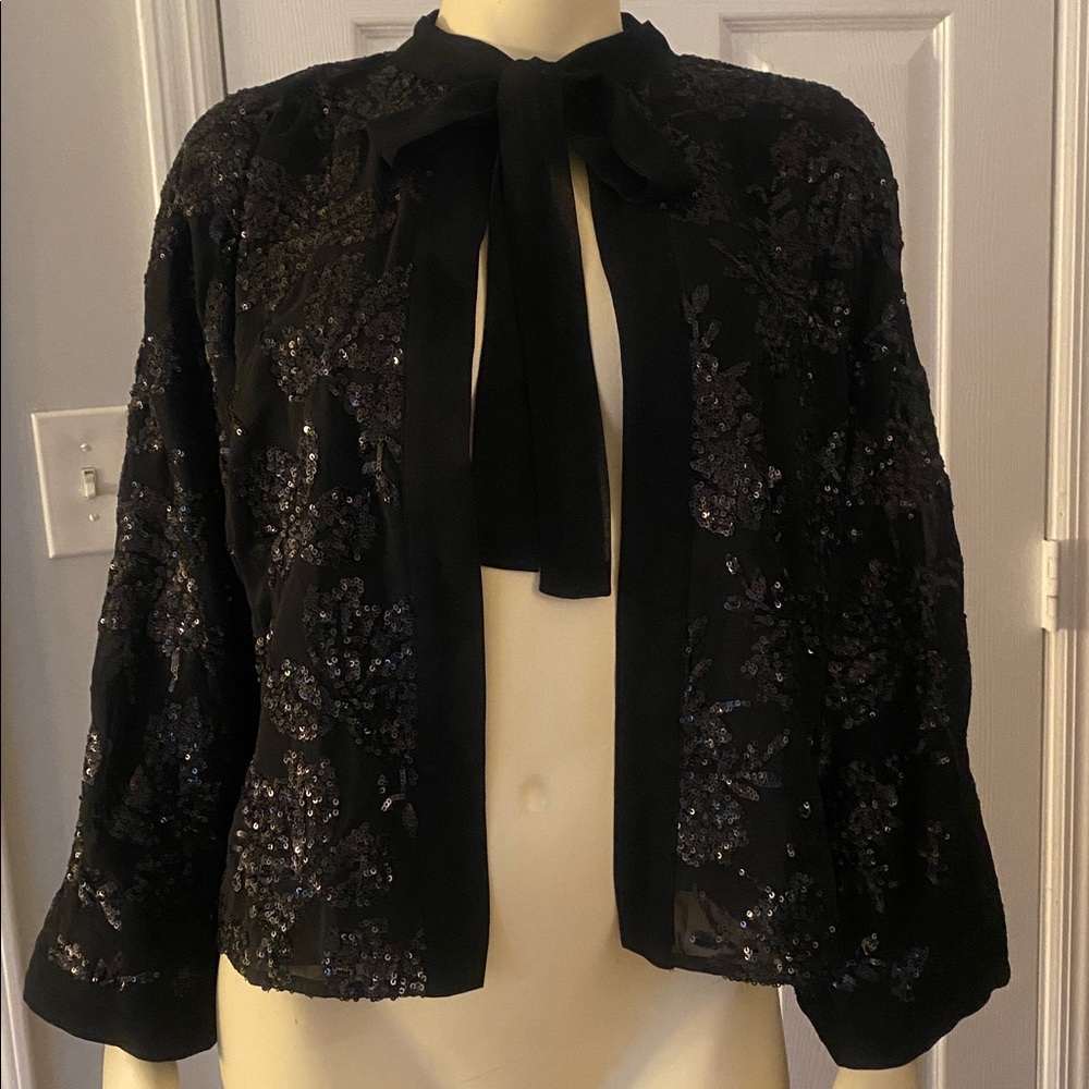 Zara Elegant Black jacket sequins. Size small